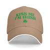 Kiss Me I'm Irish Funny St Patricks Day Baseball Cap Unisex Men Print Hip Hop Hats Summer Fashion Outdoor Sport Baseball Caps