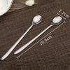 10 шт. длинная ручка для кофе и льда из нержавеющей стали, чайная кремовая десертная ложка, посуда