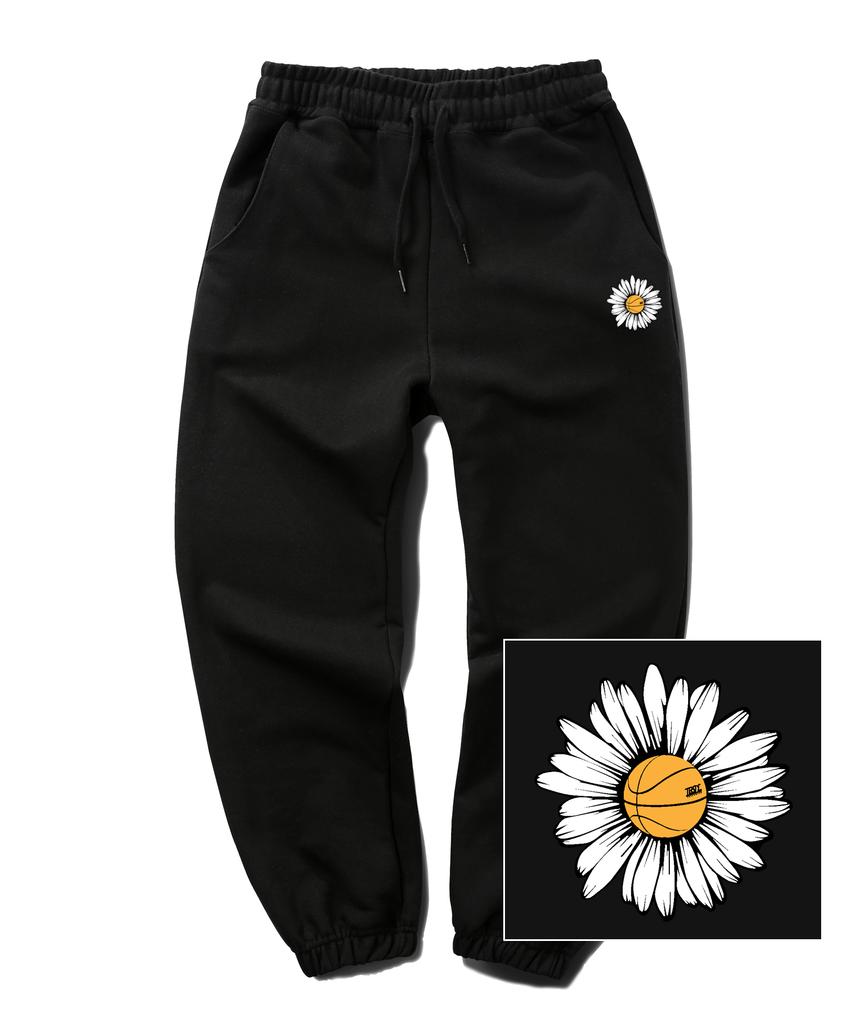 TRIPSHION Big Daisy Jogger Sweatpants - Black