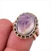 Natural Tiffany Stone Gemstone 925 Solid Sterling Silver TwoTone Ring S.6.5 T3f68