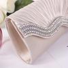 Rhinestone Hand Satin Wedding Purse Bridal Party Chain Dinner Clutch Vintage Bolsos Evening Handbag