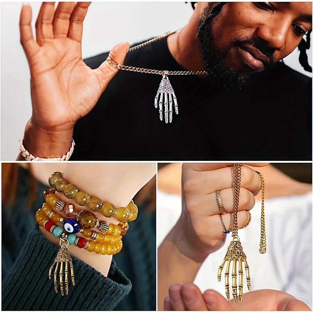 5/15 шт. случайных разноцветных рок-стилей в форме скелета, креативная мода, готика, браслет «сделай сам», ожерелье, серьги, брелок, браслет на лодыжку, аксессуары