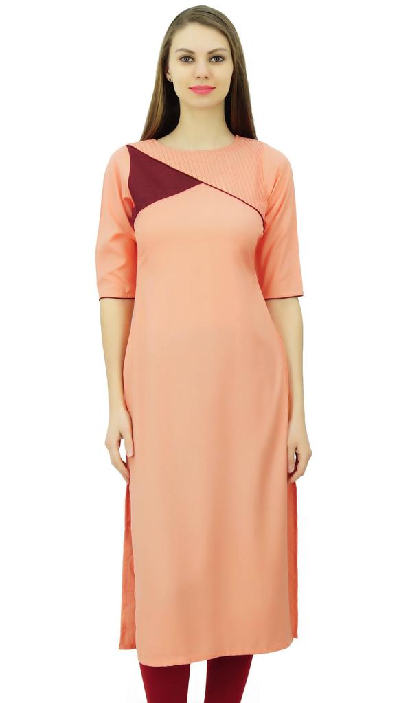 Phagun Ladies Rayon Kurti Kurta Summer Tunic Top Indian Chic Regular Casual