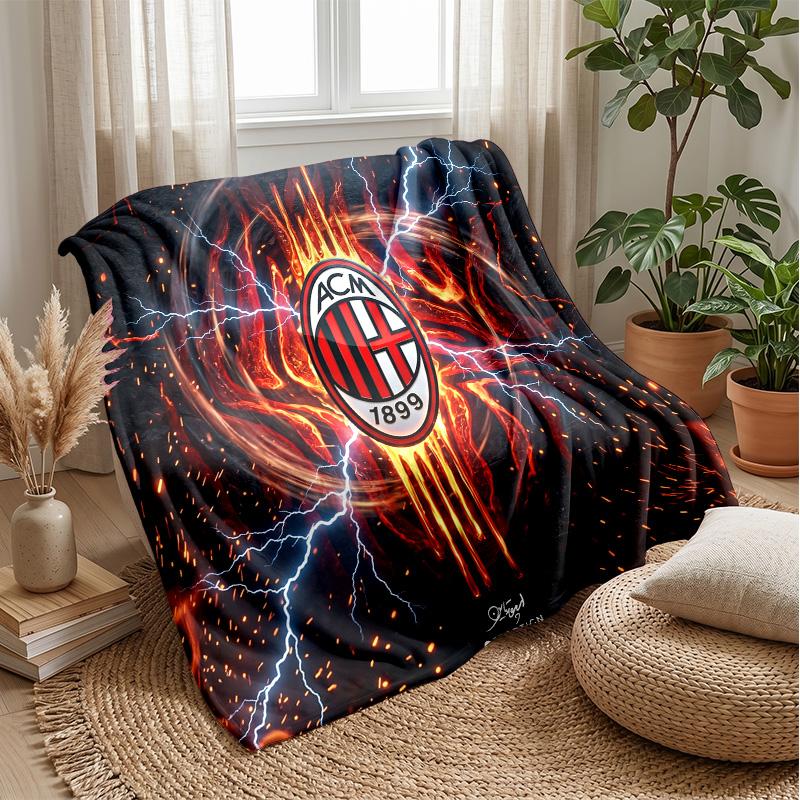 AC Milan Theme blanket Soft Flannel Blanket Plush Throw Blanket Cozy Sofa Bed Blanket for Home Decor
