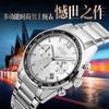 Moment Beauty 9096 Мужские классические часы со стальным ремешком Кварцевые часы Календарь Бизнес-часы Мужские One