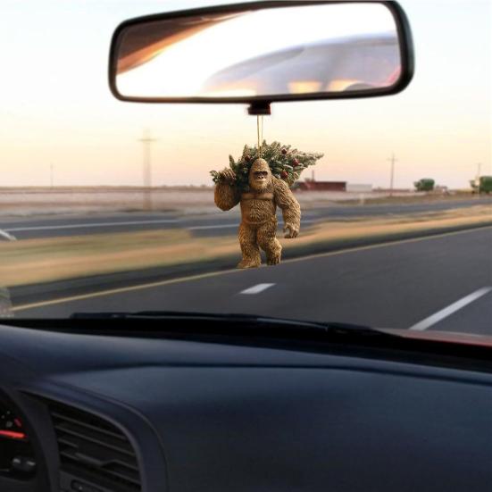 1/5Pcs Acrylic Sasquatch Hanging Decoration Home Office Christmas Tree Hanging 2D Flat Savage Wild