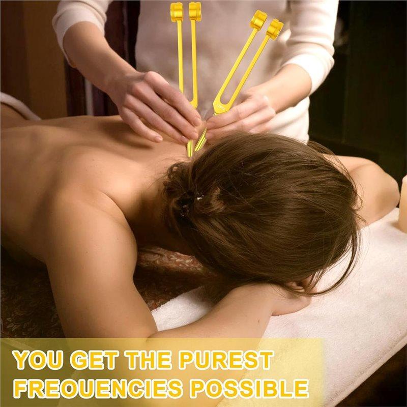 Набор камертонов для исцеления 128 Гц, 136,1 Гц, 256 Гц, 384 Гц Для чакр, йоги и медитации