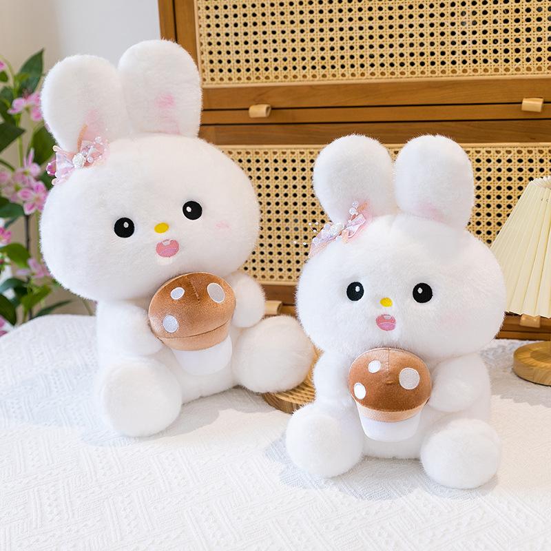 Mushroom Rabbit Plush Toy Cute Cuddle Mushroom Rabbit Doll Children Sleeping Little Rabbit Doll