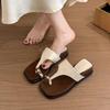 Fashion Designer Women Leather Flip-flops Retro Trend Slippers Summer Women Shoes Comfortable Beach Slippers Ladies Slides Tongs Femme