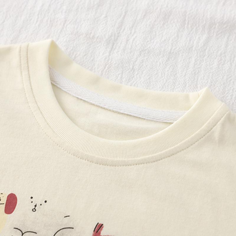 Комплект с короткими рукавами для мальчика 0-5 лет Детская футболка с круглым вырезом и рисунком из мультфильма Повседневные джинсовые шорты Удобная одежда для мальчиков