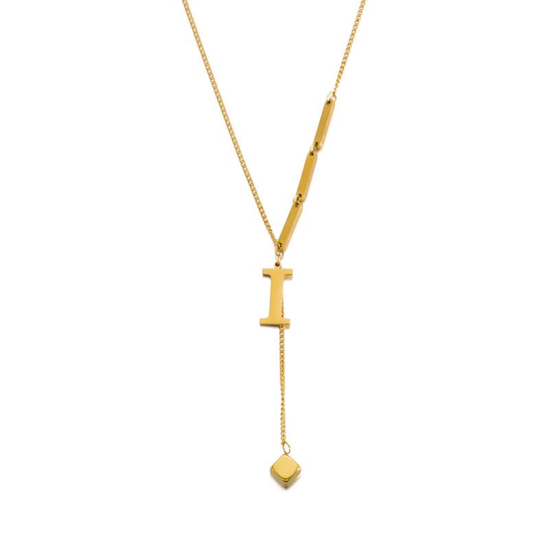 Ожерелье-подвеска с буквой от A до Z из нержавеющей стали 316L для женщин, цепочка, алфавит, ключичное ожерелье, подарок на день рождения