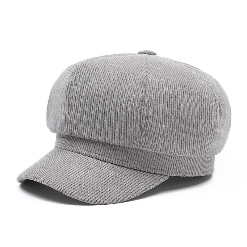 Осень-зима Вельветовая восьмиугольная кепка берет женская теплая кепка художника