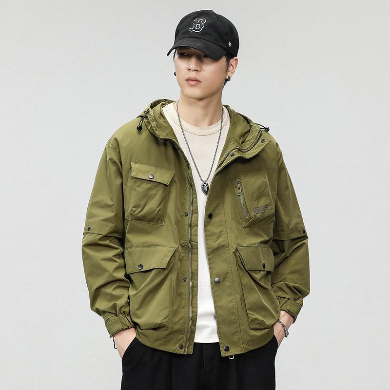 Куртка с капюшоном Мужская сезонная повседневная куртка для мальчиков Модная горная куртка Одежда