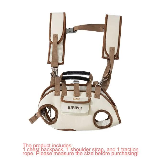 Portable multi-functional Sling Backpack , double-shoulder dog backpack,breathable outdoor pet bag for Cats & Puppies