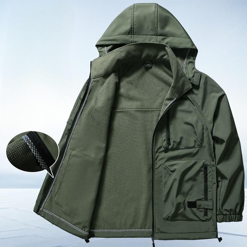 Осенне-зимний костюм-куртка для мужчин, утолщенный флисом, ветрозащитный и водоотталкивающий, теплый, для активного отдыха, для рабочей страховки, для альпинизма, повседневная одежда