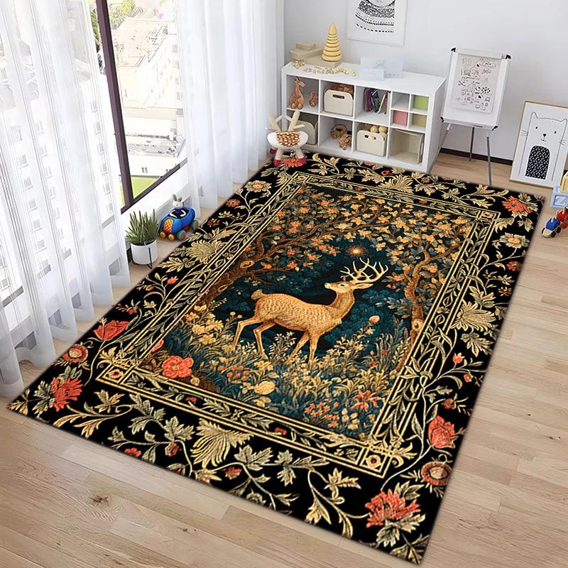 Elegant Crow Floral Garden Carpet Is Suitable For Living Room And Bedroom Doormats Office Balcony Decorative Carpet A9