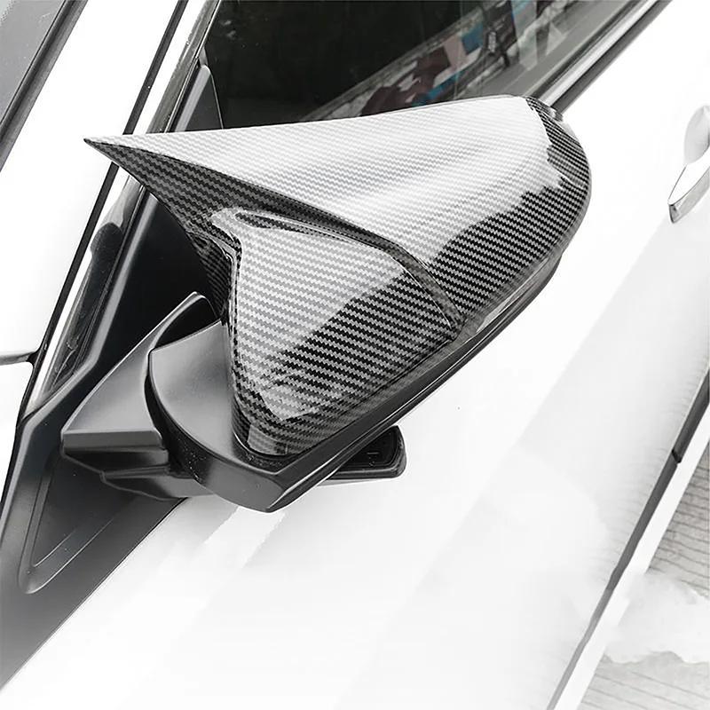 2 шт. чехлы на зеркала заднего вида, автомобильные аксессуары для Honda Civic 10-го поколения 2016-2024, защитные чехлы на боковые зеркала из углеродного волокна