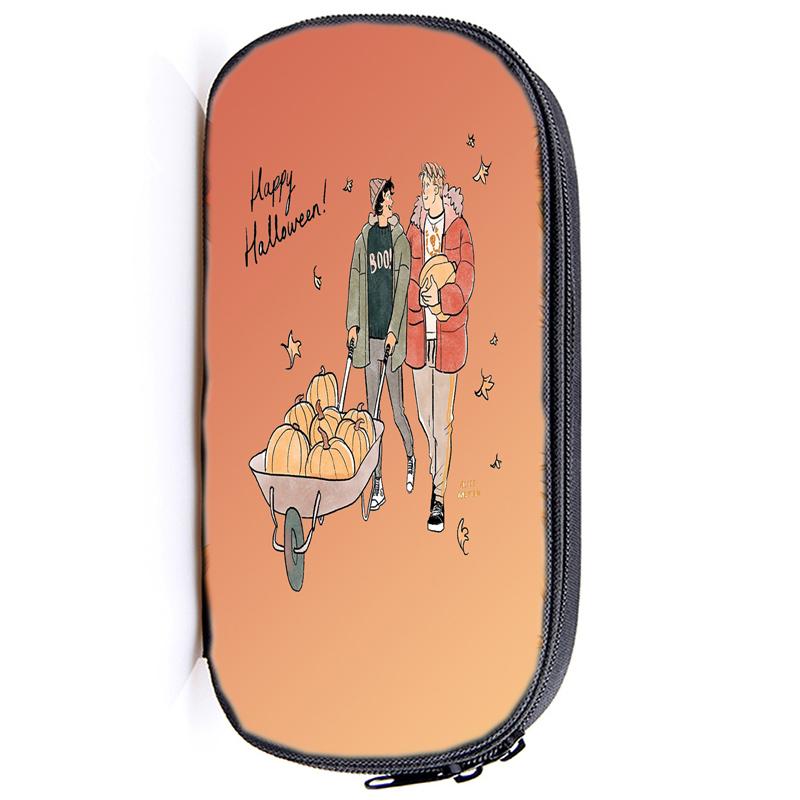 Heartstopper Канцелярские принадлежности Сумка-карандаш Ник и Чарли Студенческий экзамен Специальный нейлоновый чехол для ручки ЛГБТ-сумка унисекс Школьные принадлежности