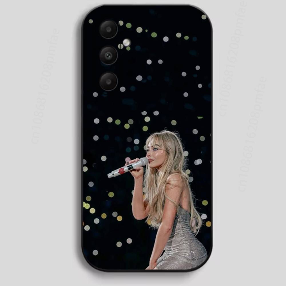 Чехол для телефона Singer S-Sabrina Carpenter для Samsung Galaxy A13, 21s, 22, 31, 32, 40, 52, 71, A91 Мягкий черный корпус