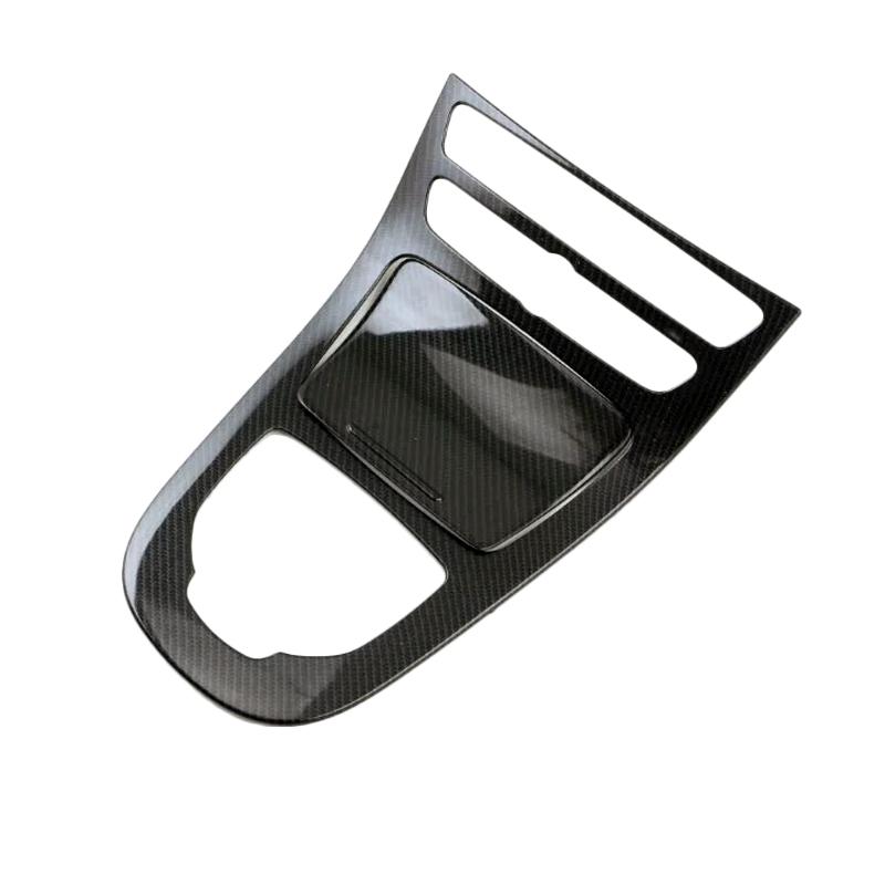 Стайлинга автомобилей консоль панели передач рамка консоли переключения передач крышка панели отделка для Mercedes Benz E-Class W213 2016-18 ABS Carbon