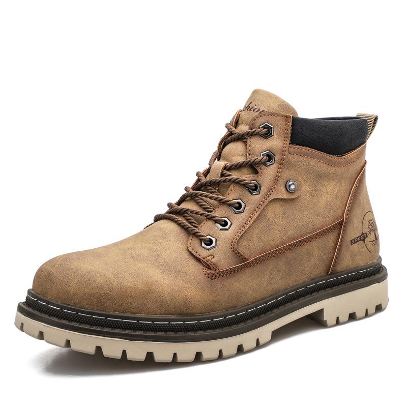 Men's Trendy Mid-Cut Autumn Work Boots - British Style Martin Boots
