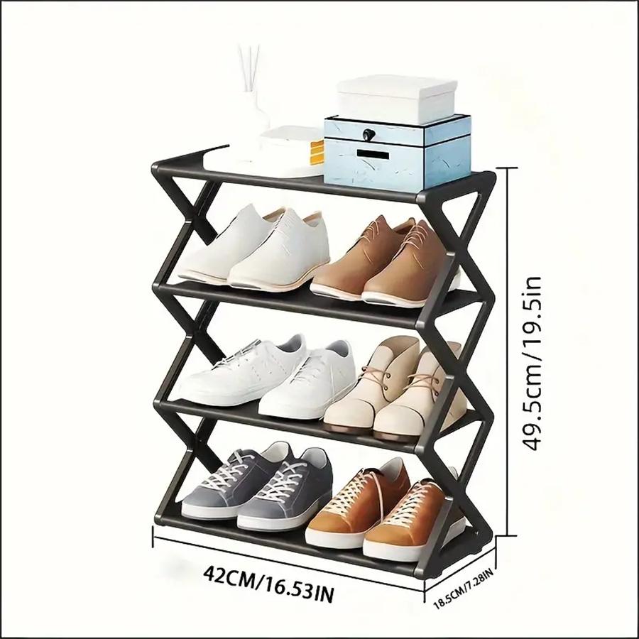 X-shaped Shoe Rack Multi-functional Assembled Shoe Cabinet Household Dust-proof Storage Shoe Rack