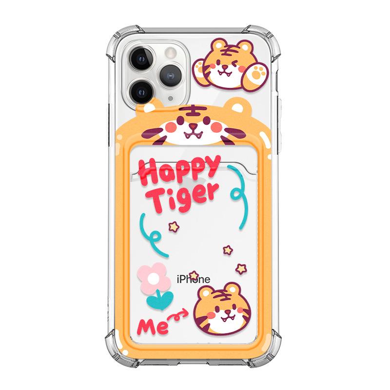 Чехол-держатель для карт Zhitai Cartoon для iPhone 15/16, 14 Pro, 6, 7, 8 Plus