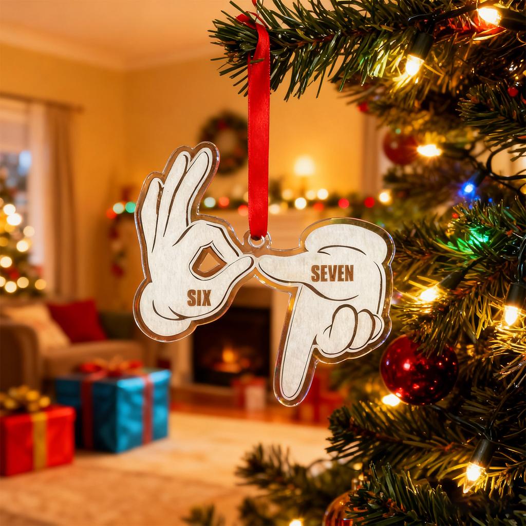 Акриловые рождественские украшения, Забавные украшения-подсказки с цифрами, Подвески