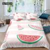 Watermelon Duvet Cover Set Hawaiian Bedding Set King Size Microfiber Summer Fruit Theme Comforter Cover for Kids Boys Girls Teen