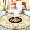 1Pcs Boho Chic Pattern Round Area Rug Indoor Non-Slip Washable Fiber Carpet Soft Comfortable Mat For Bedroom Living Room