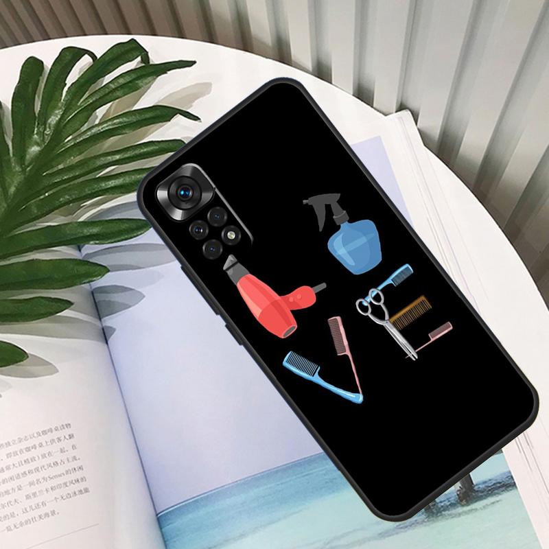 Barber Shop Hair Stylist Tools Funda For Xiaomi Redmi Note 14 13 10 11 12 15 Pro Plus Case For Redmi 15 13C 12C 10C 14C 15C