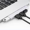 Алюминиевый 4-портовый USB-разветвитель с USB-коннектором под углом 90 градусов, экономичный удлинитель для ноутбука, ПК, консолей