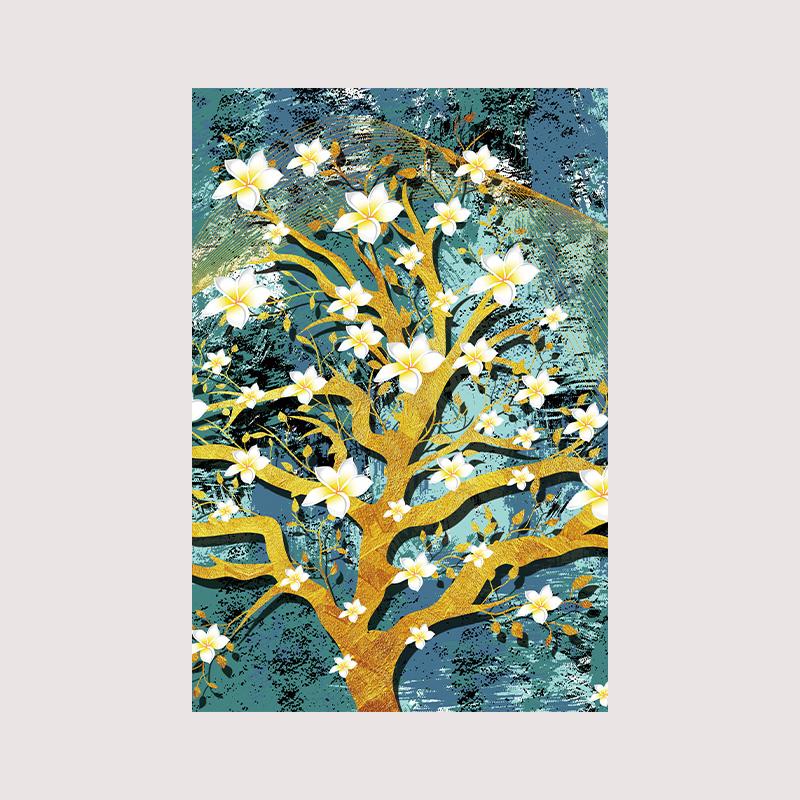 Золотое дерево абстрактные настенные произведения искусства, цветы природа растения холст картины постеры принты для декора гостиной