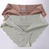 2Pcs/Set Seamless Silk Women's Panties Briefs Women Underwear Female Underpants Comfortable Silk Panty Sexy Woman Lingerie M-XL
