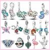 Pamela 925 Silver Panda Butterfly Chameleon Charms Flower Turtle Octopus Bead For Original Bracelet Jewelry 