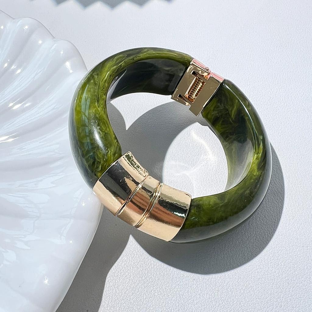 Fashionable French Retro Punk Wide-Edge Alloy Open Bracelet Simple Trendy Individual Ladies' Wristband Gift For Friends