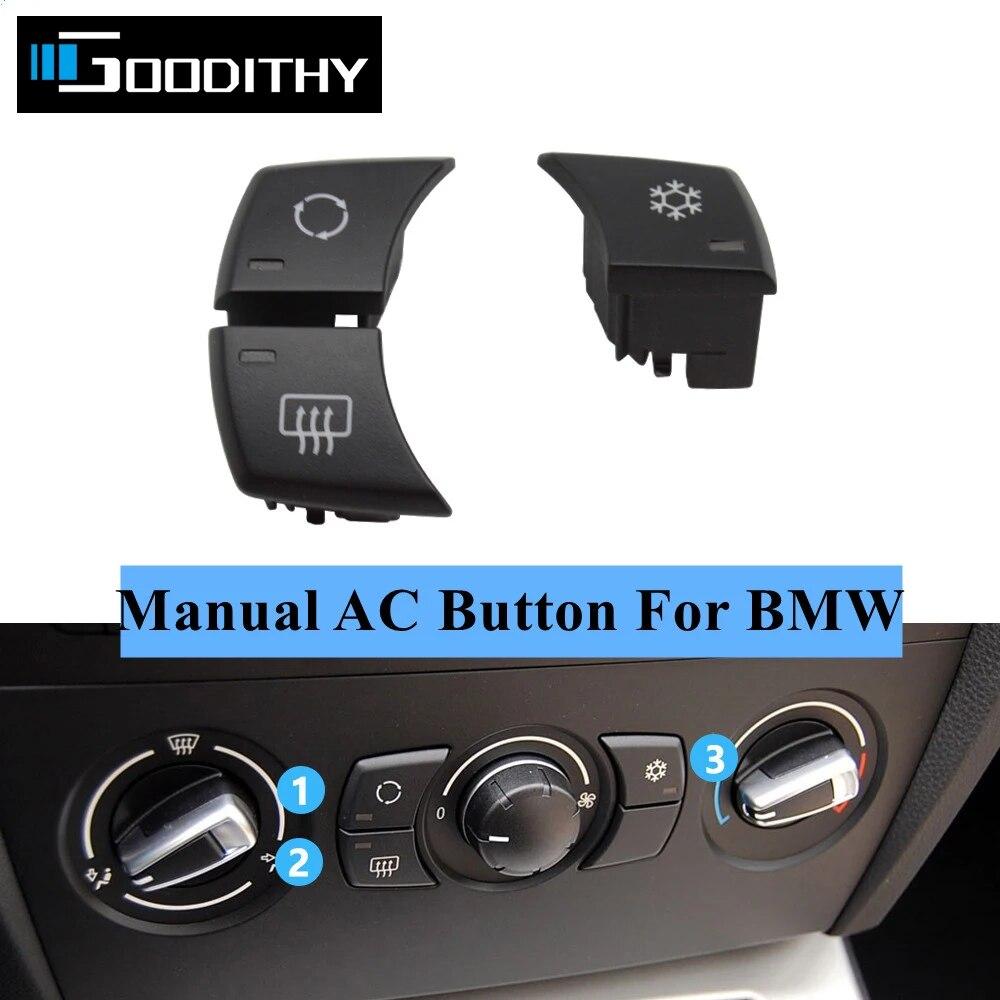 Car Console Air Conditioner Manual Button Switch Cover Replacement For BMW 1 3 X1 E81 E82 E87 E88 E90 E91 E92 E93 E84