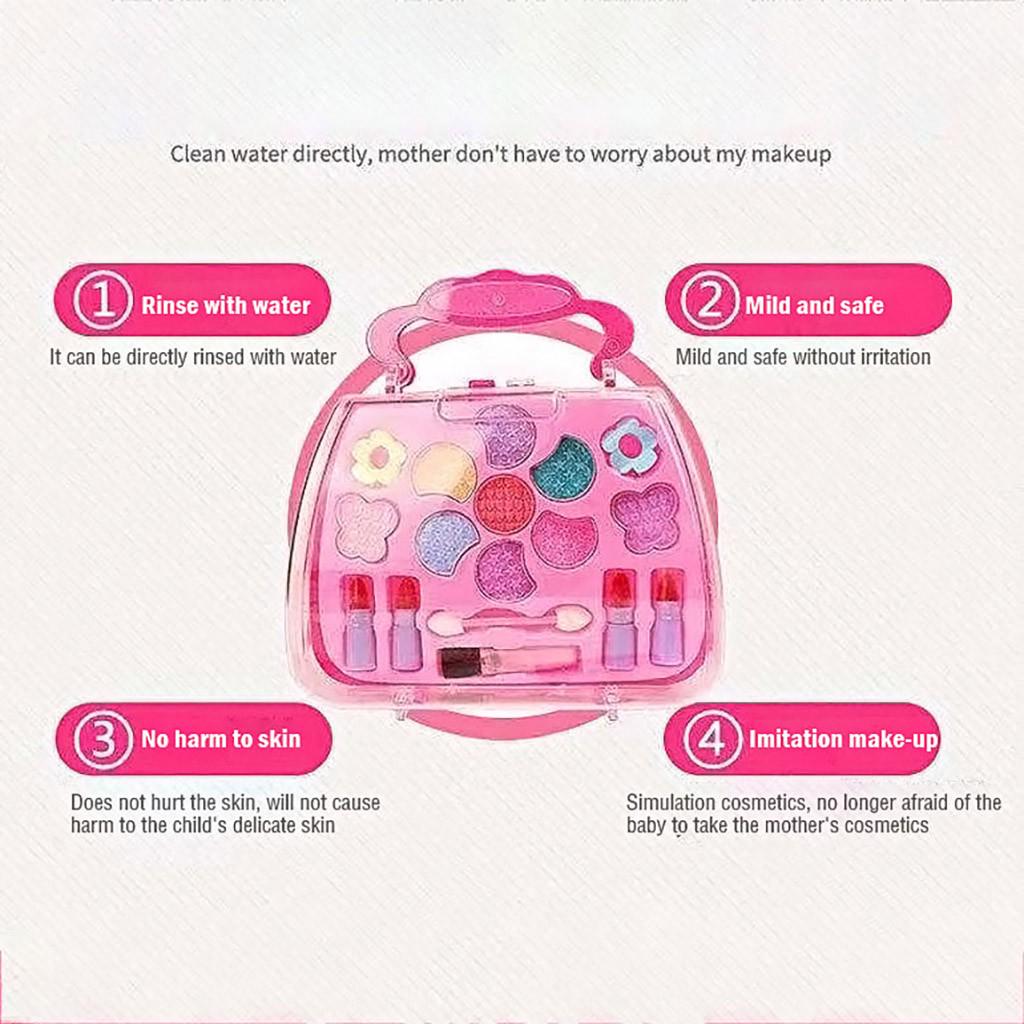 Pretend Play Cosmetic Makeup Toy Set Kit for Little Girls Kids Beauty Toys