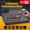 USB 6 Channel Live Studio Audio Mixer Bluetooth Console Amplifier DJ Karaoke Mixing Digital Mini Microphone Sound Mixer