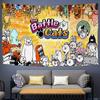 Мультяшный гобелен Battle Cat Арт Научная фантастика Комната Домашний декор Настенные простыни