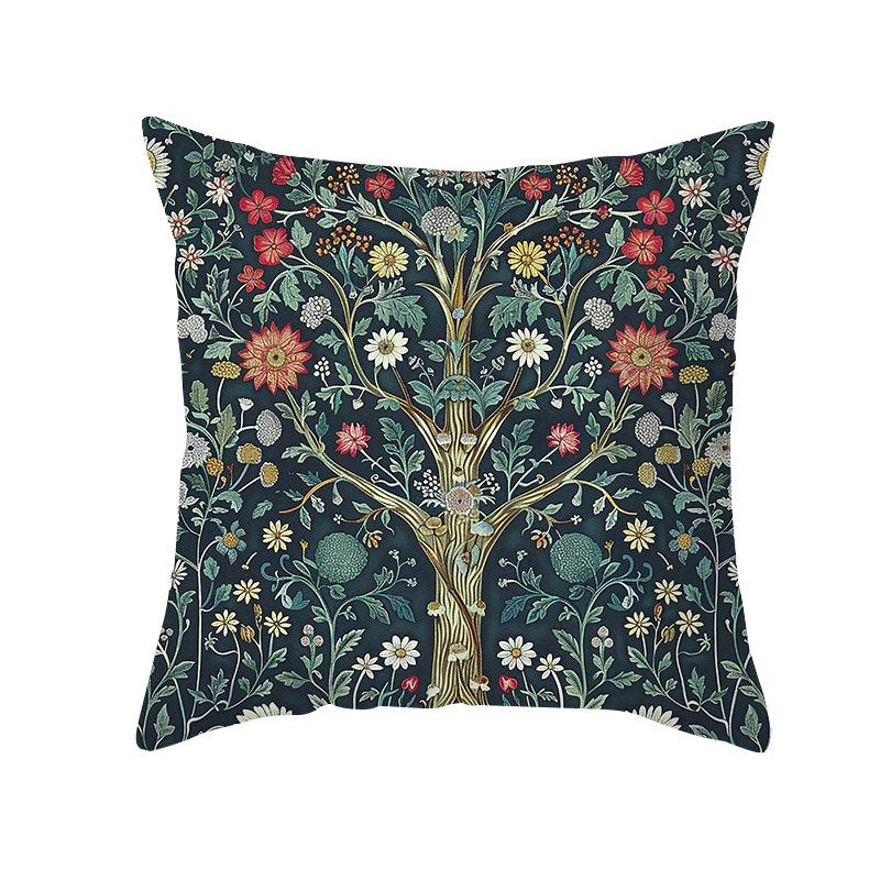 New Classic Flower Pillow Cover European Retro Style Sofa Cushion Cover Living Room Bedroom Decorative Cushion Cover