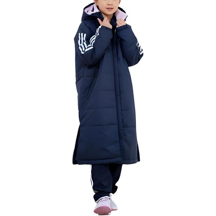 adidas Утепленная куртка, темно-синяя, детская, HM7169