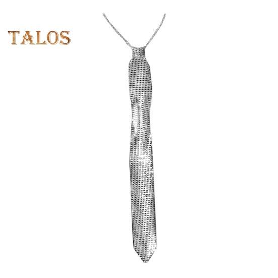 Sparkling Neck Tie Shiny Rhinestones Flat Mesh Style Metal Neck Straps Bling Necktie Christmas Gift Tie Parties Photography Props