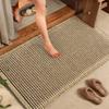 Вафельный коврик для ванной нескользящий ультра-впитывающий ковер из полиэстеровой смеси машинная стирка с кисточками для пола ванной комнаты