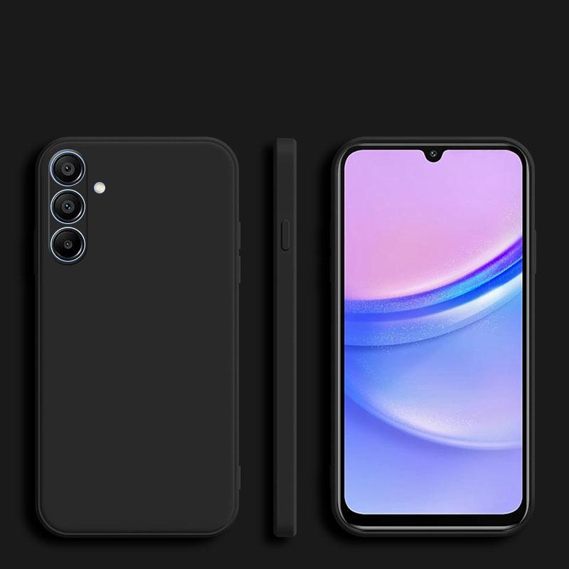 Квадратный мягкий чехол из жидкого силикона для телефона Samsung Galaxy A55 A35 A25 A15 A05 A14 A24 A34 A54 A33 A53 A73 A32 A13 A23 5G