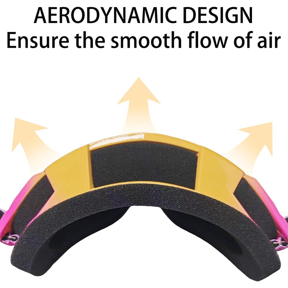 2025 Мотоциклетные лыжные очки Очки для езды на велосипеде Персонализированные печатные лыжные очки Ветрозащитный вентилируемый антибликовый очки