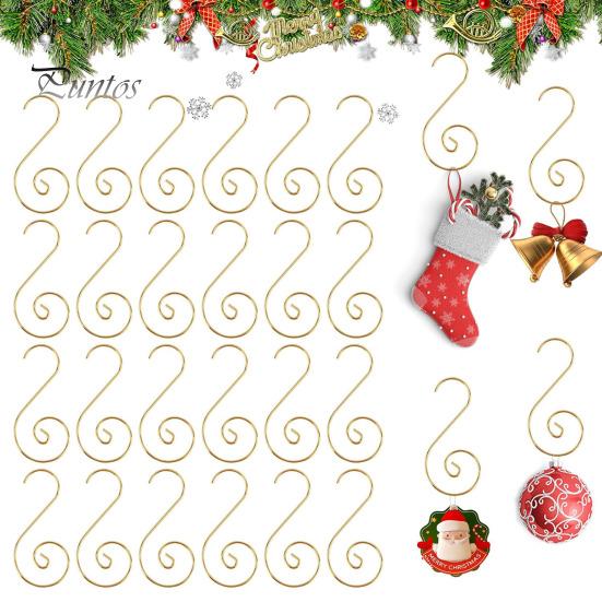 100 шт. крючков для рождественских украшений S-образной формы, нержавеющие, прочные, несущие нагрузку крючки для рождественской елки, аксессуары для вечеринок