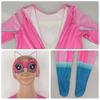 Anime Super Kitties Cat Cosplay Jumpsuit Children Costume Pink Bodysuit Anime Clothes Accessories Ki