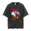 Dio Devil Whipping Chain Men's T Shirt Holy Diver Album Heavy Metal Rock Band vintage Washed homme graphic Versatile Casual