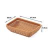 Vintage Boho Style Rattan Storage Tray Woven Texture PP Wicker Basket Snack Plate Coffee Shop